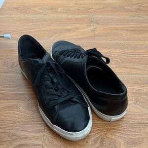 Vince Black Leather Men's Sneakers